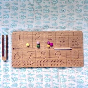 Wooden Numbers Learning Board